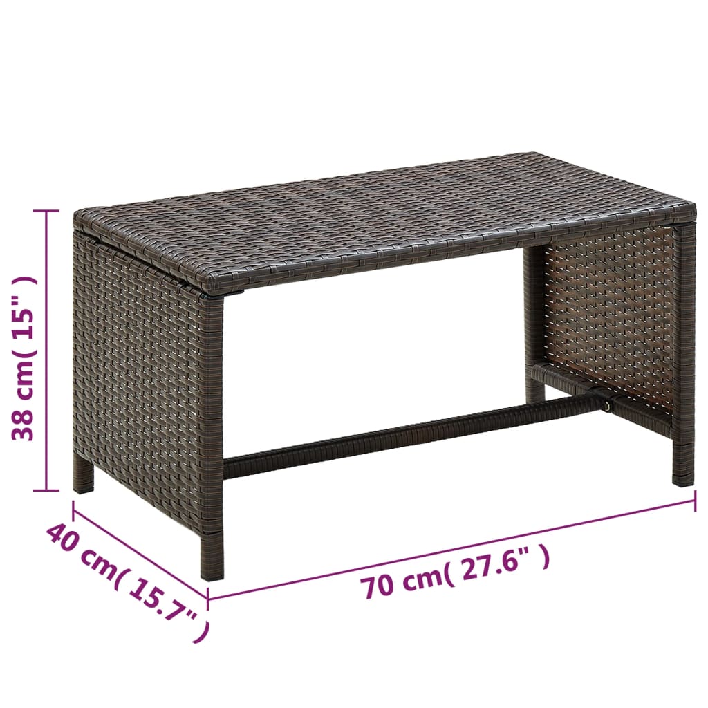 -Delige Loungeset Met Kussens Poly Rattan