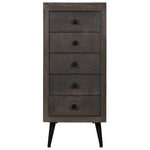 Dressoir 40X40X91 Cm Massief Mangohout Zwart