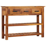 Dressoir Met 3 Lades 110X30X80 Cm Massief Hout