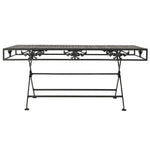 Salontafel Vintage Stijl Inklapbaar 100X50X45 Cm Metaal Zwart
