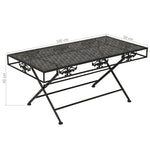 Salontafel Vintage Stijl Inklapbaar 100X50X45 Cm Metaal Zwart