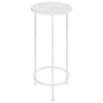 Plantenstandaardset Vintage Stijl Metaal Antiekwit 3-Delig