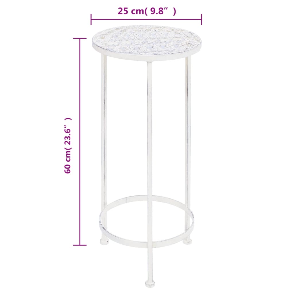 Plantenstandaardset Vintage Stijl Metaal Antiekwit 3-Delig