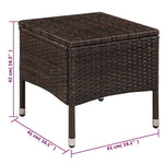 Tuinstoel En Kruk Met Kussens Poly Rattan