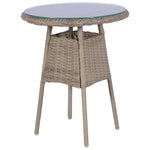 -Delige Bistroset Met Kussens Poly Rattan Bruin