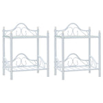 Nachtkastje 45X30,5X60 Cm Staal En Gehard Glas