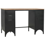 Bureau 120X50X76 Cm Massief Vurenhout En Staal