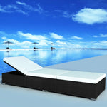 Ligbed Met Kussen Poly Rattan