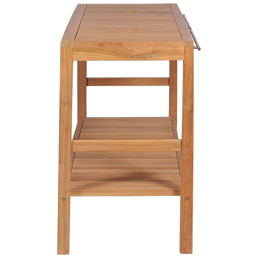 Badkamer Wastafelkast 132X45X75 Cm Massief Teakhout