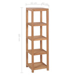 Badkamer Opbergrek 4-Laags 42X42X165 Cm Massief Teakhout