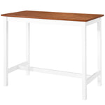 Bartafel- En Barstoelenset Massief Hout Bruin En