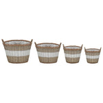 Plantenbakken Verhoogd 4 St Wicker Met Pe-Voering