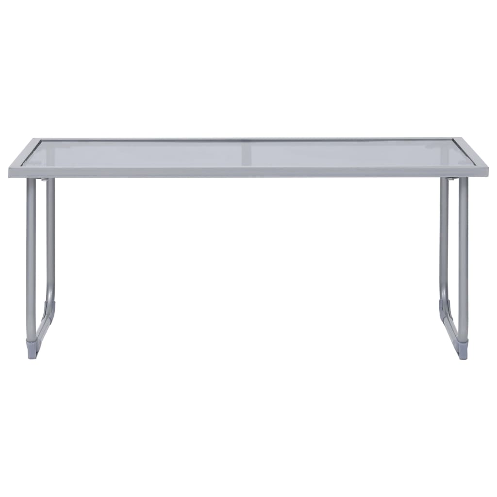 4-Delige Loungeset Stof En Staal Grijs