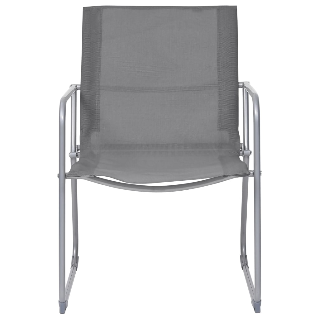 4-Delige Loungeset Stof En Staal Grijs