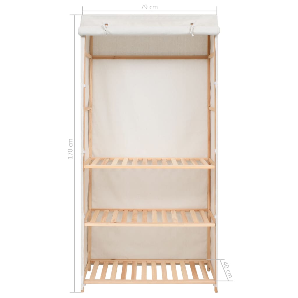 Kledingkast 3-Laags 79X40X170 Cm