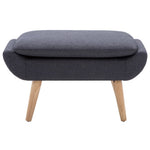 Voetenbank 73X43X42 Cm Stoffen Bekleding Donkergrijs