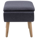 Voetenbank 73X43X42 Cm Stoffen Bekleding Donkergrijs