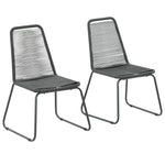 Tuinstoelen Poly Rattan Zwart