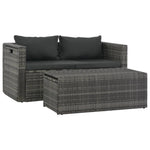 Loungeset Met Kussens -Delig Poly Rattan