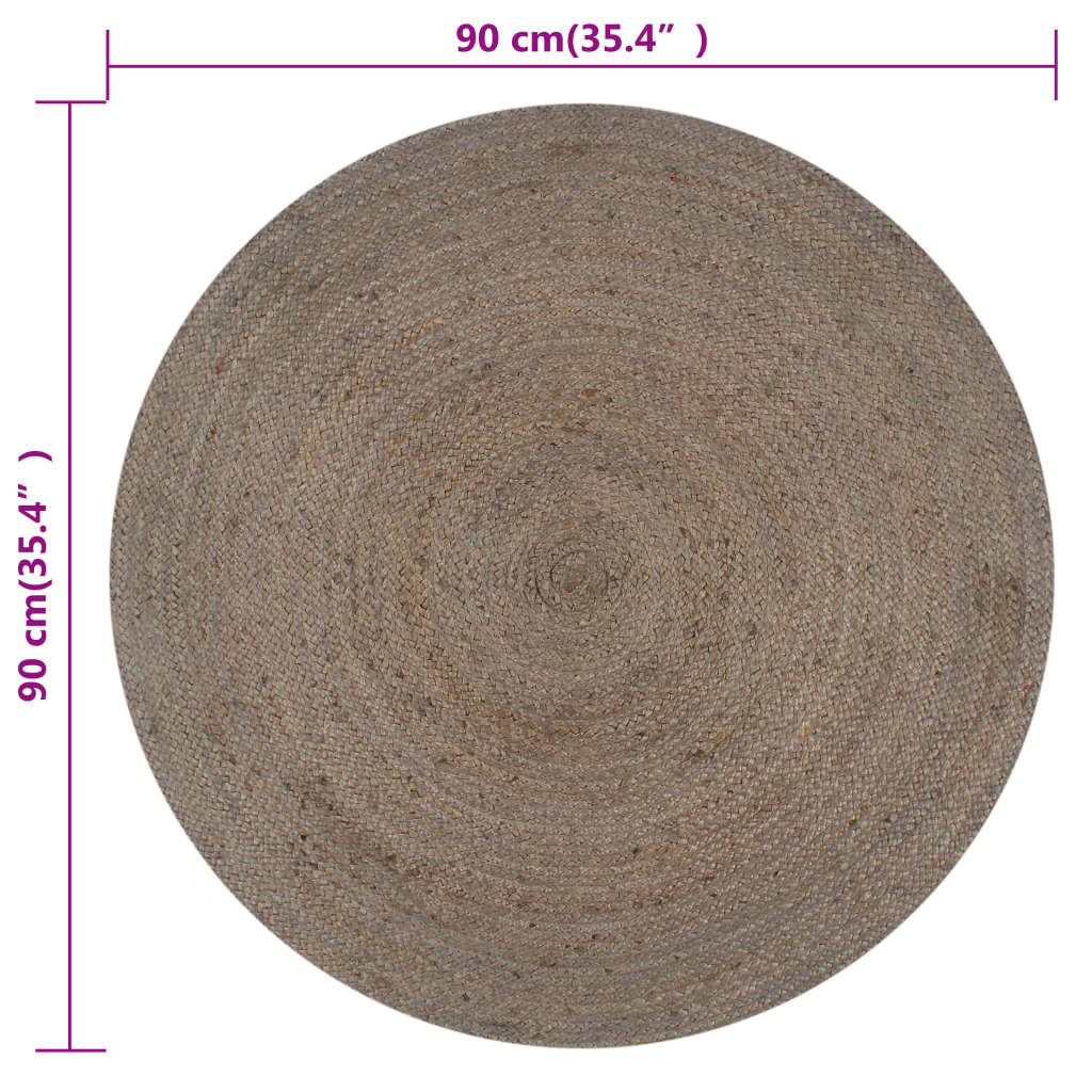 Vloerkleed Handgemaakt Rond Jute