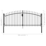 Hekpoort Dubbele Deur Met Speren Bovenkant