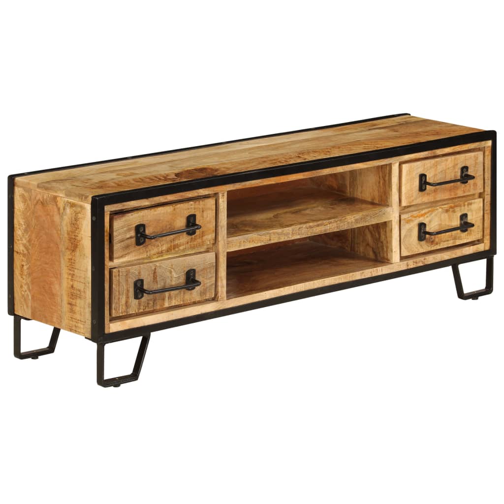 Tv-Meubel Met Lades 120X30X40 Cm Massief Mangohout