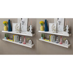 Wandplanken Mdf Zwevend Voor Boeken/Dvd 2 St Wit