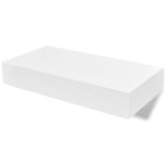 Wandplanken Zwevend Met Lades Wit
