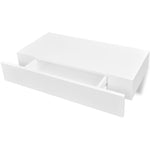 Wandplanken Zwevend Met Lades Wit