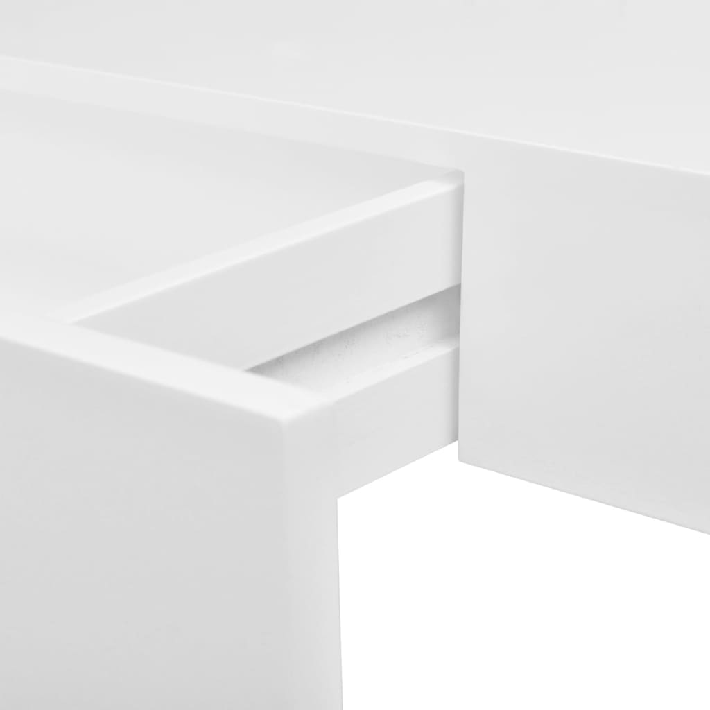 Wandplanken Zwevend Met Lades Wit