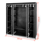 Kledingkast Met Vakken En Stangen 45X150X176 Cm Stof
