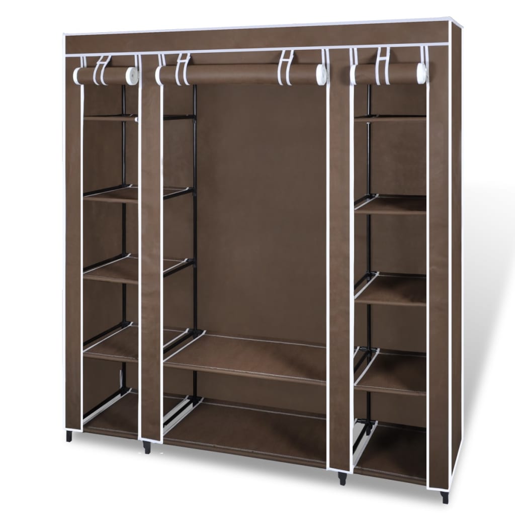 Kledingkast Met Vakken En Stangen 45X150X176 Cm Stof