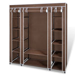 Kledingkast Met Vakken En Stangen 45X150X176 Cm Stof