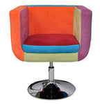Stoel Met Patchwork Motief Kubus Stof