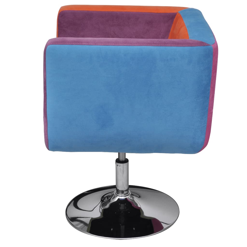 Stoel Met Patchwork Motief Kubus Stof