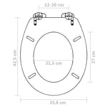 Toiletbril Soft-Close Simpel Ontwerp Mdf Wit