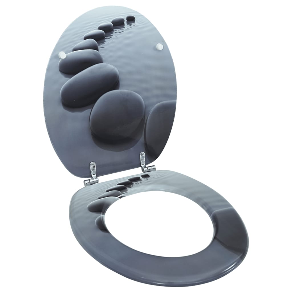 Toiletbril Soft-Close Simpel Ontwerp Mdf Wit