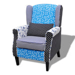 Fauteuil Met Stof Blauw/Grijs