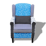 Fauteuil Met Stof Blauw/Grijs