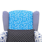 Fauteuil Met Stof Blauw/Grijs