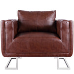 Fauteuil Met Verchroomde Poten Kubus Kunstleer