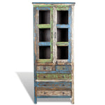 Boekenkast Met 5 Lades En 2 Deuren Gerecycled Hout Meerkleurig