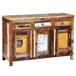 Kast Met 3 Lades En 3 Deuren Vintage Stijl Gerecycled Hout