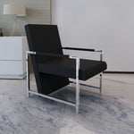 Fauteuil Met Chromen Poten Kunstleer