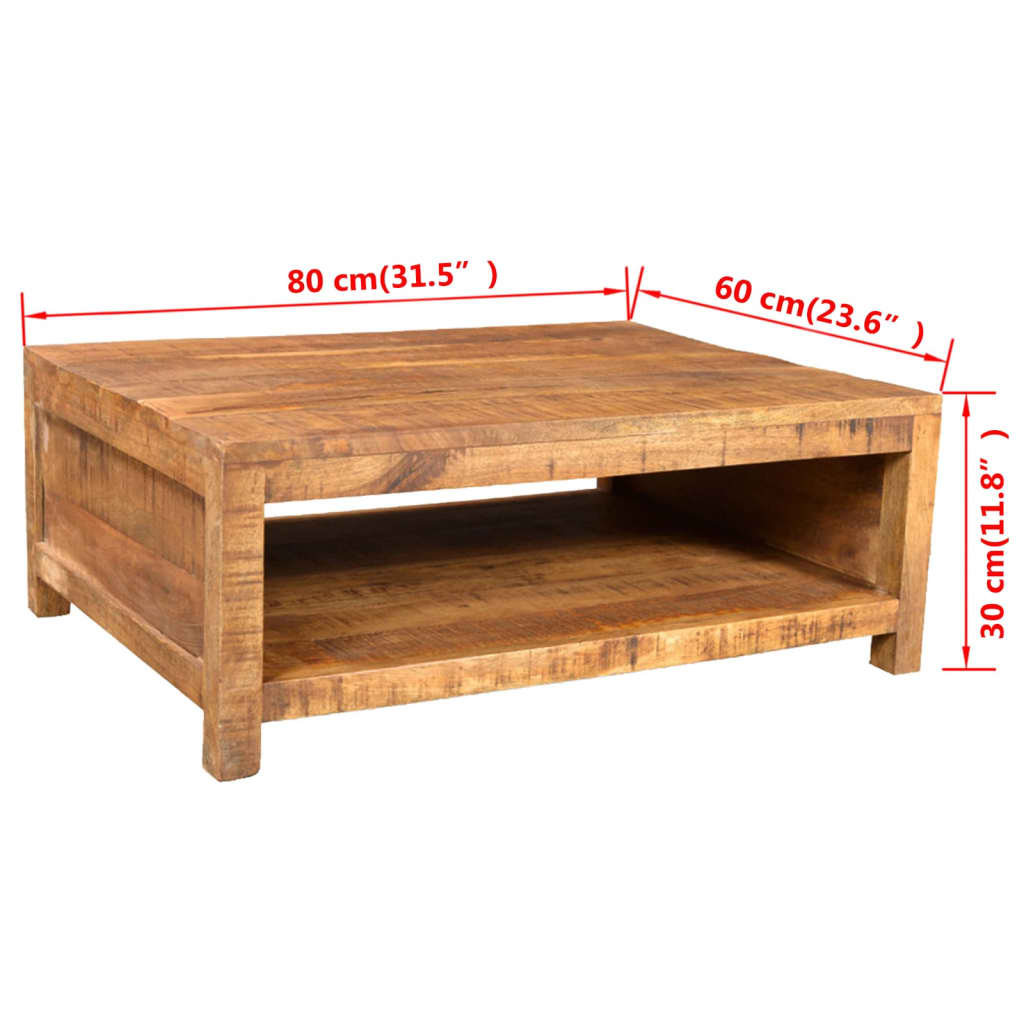Salontafel Massief Mangohout Wit
