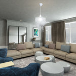 Kroonluchter Met Kristallen 22,5 X 30,5 Cm