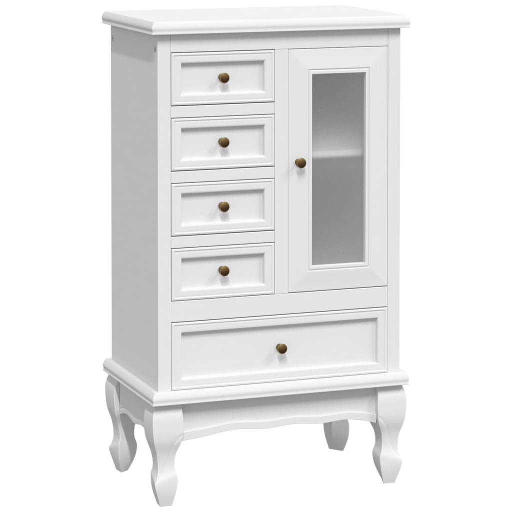 Kast Met 5 Lades En 2 Planken Wit