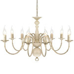 Kroonluchter Metaal 8 X E14 Lampen Wit