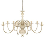 Kroonluchter Metaal 8 X E14 Lampen Wit