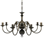 Kroonluchter Metaal 8 X E14 Lampen Zwart